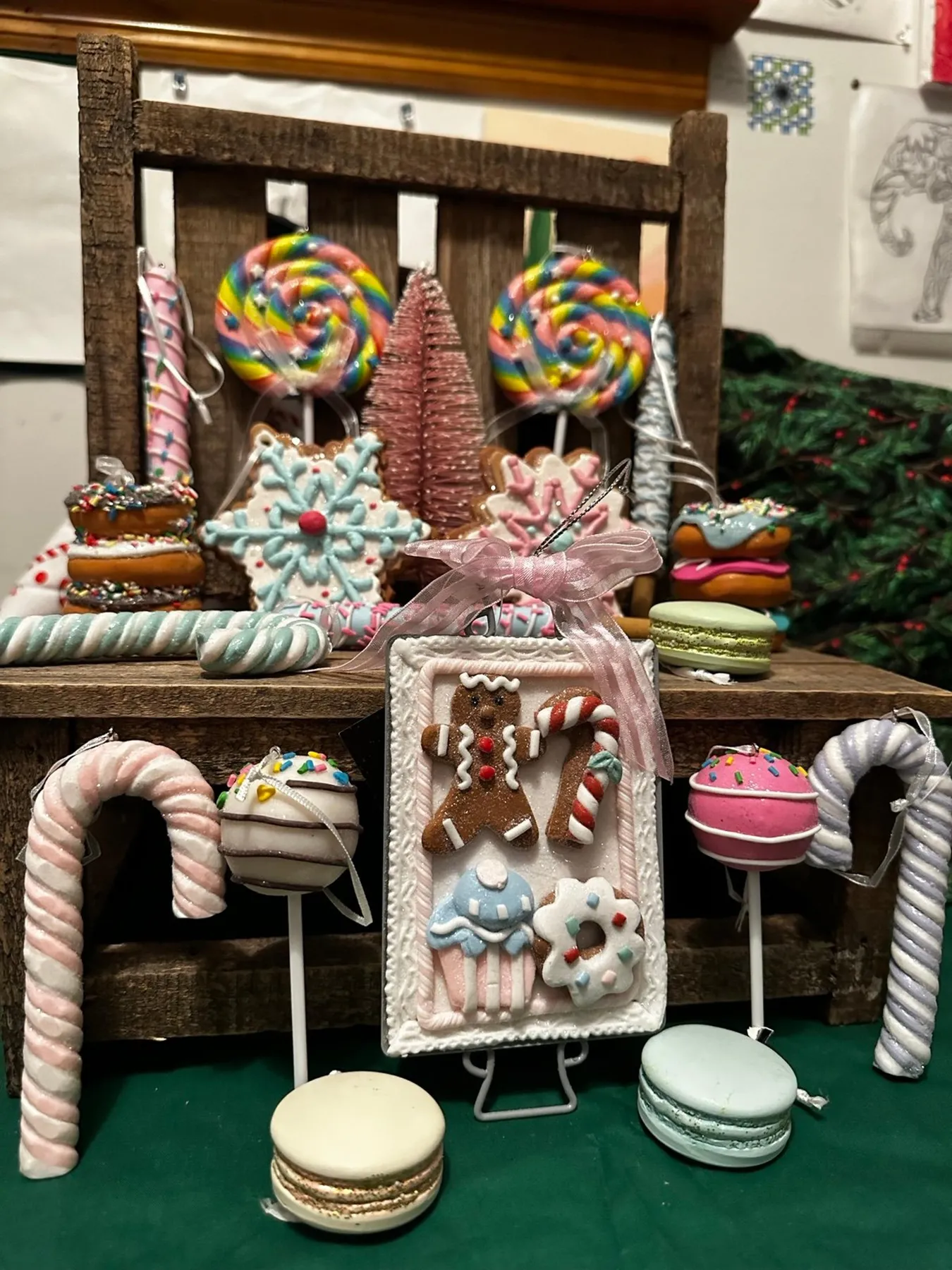 Christmas pastel candy sweets ornament tiered | Mercari