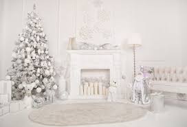 Christmas Photography Backdrops White Fireplace Closet Christmas Tree Wall  Background