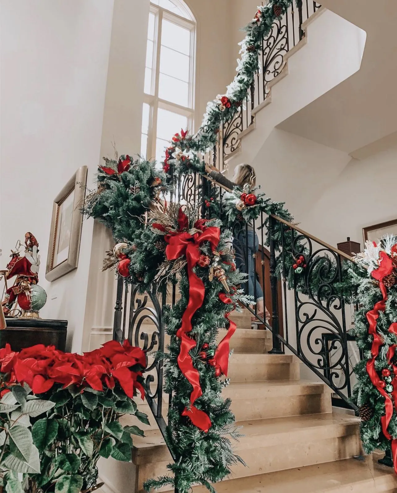 Christmas Staircase Decor Ideas - The House of Hood Blog