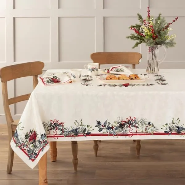 Christmas Table Setting LENOX Winter Greetings Tablecloth Cozy Tables For Winter Dining – Between Naps On The