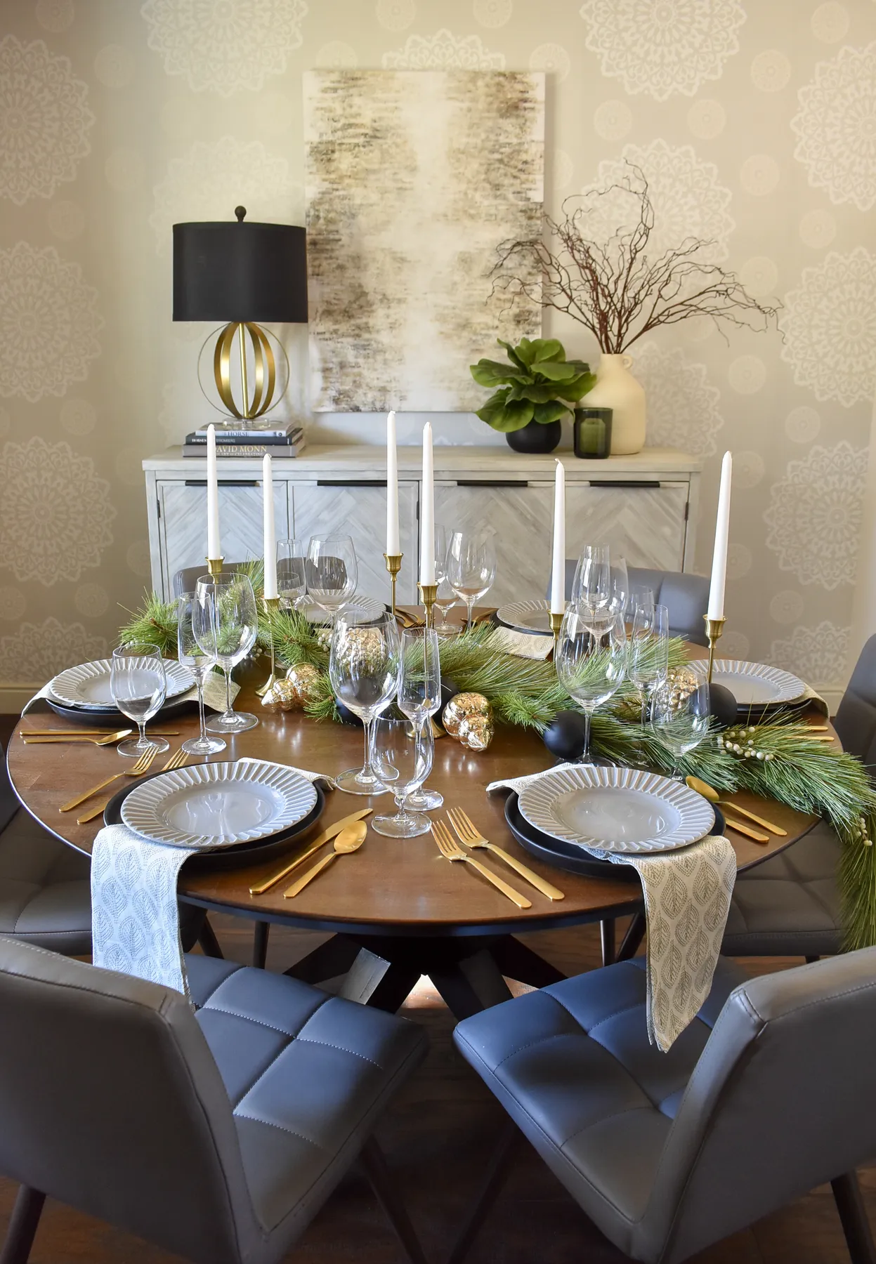 Christmas Tablescapes Gold Christmas Dinner Set Simple Modern Black And  Gold Christmas Tablescapes Home With Holliday