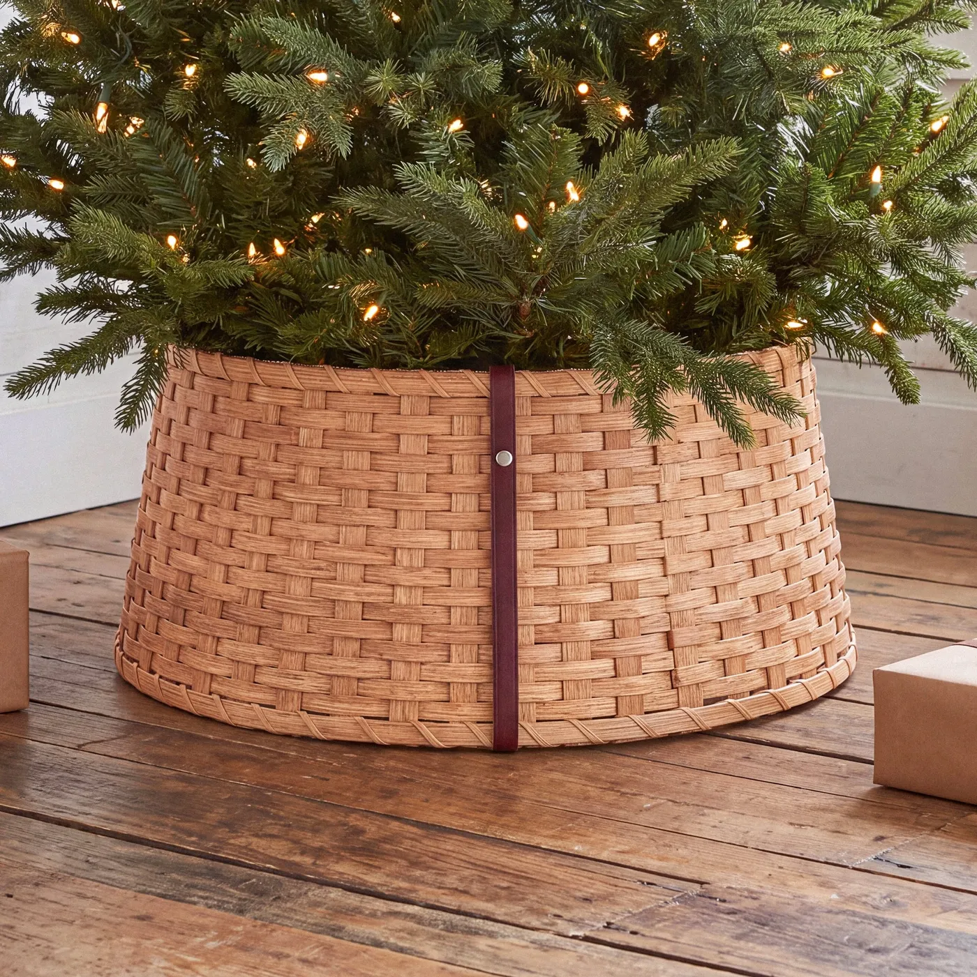 Christmas Tree Collars | Woven Wicker Basket Tree Collars