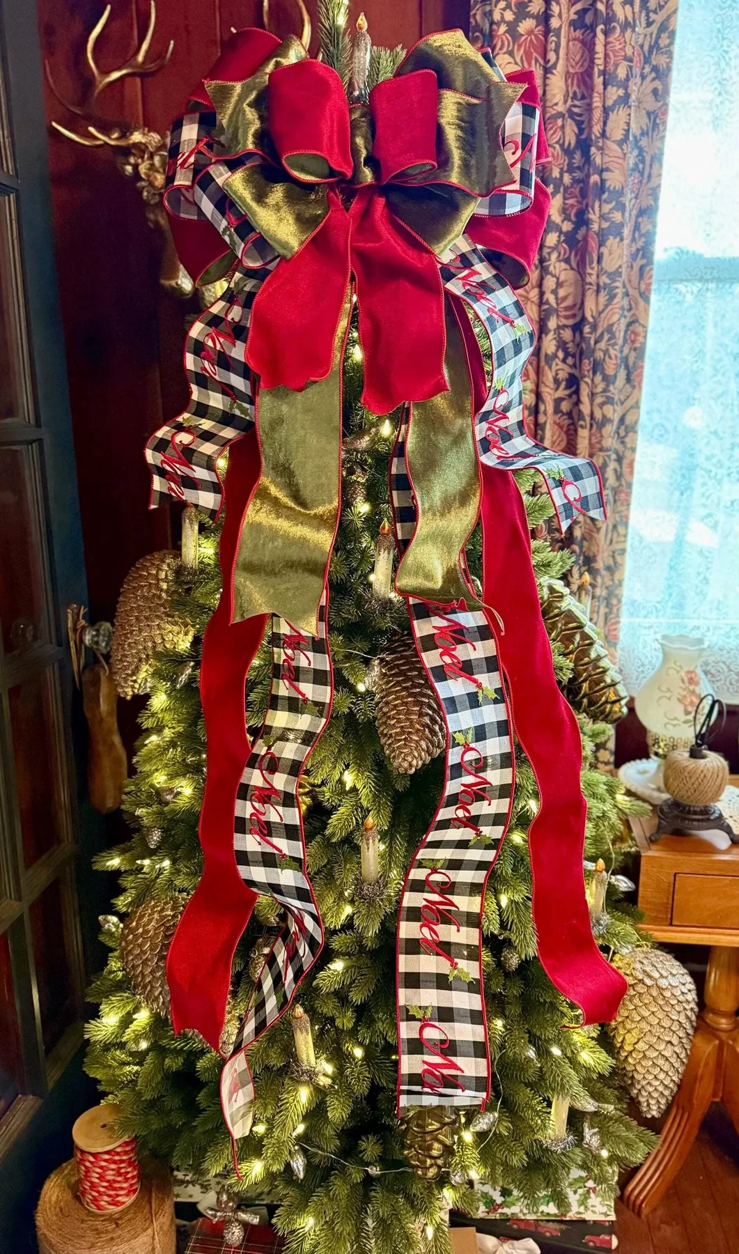 Christmas Tree Topper Bows Tagged 'ribbon topper' - Crested Perch