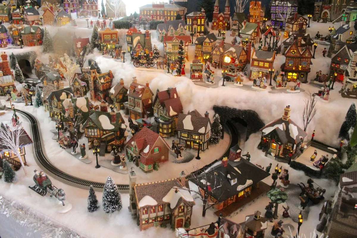 Christmas village featuring 1,000+ pieces in Holland home
