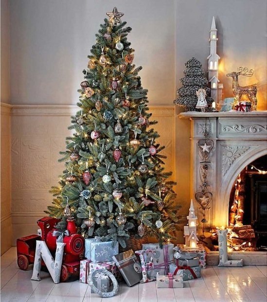 Classic Christmas Tree Old Fashioned Vintage Christmas Tree Decorations La  Boutique Vintage