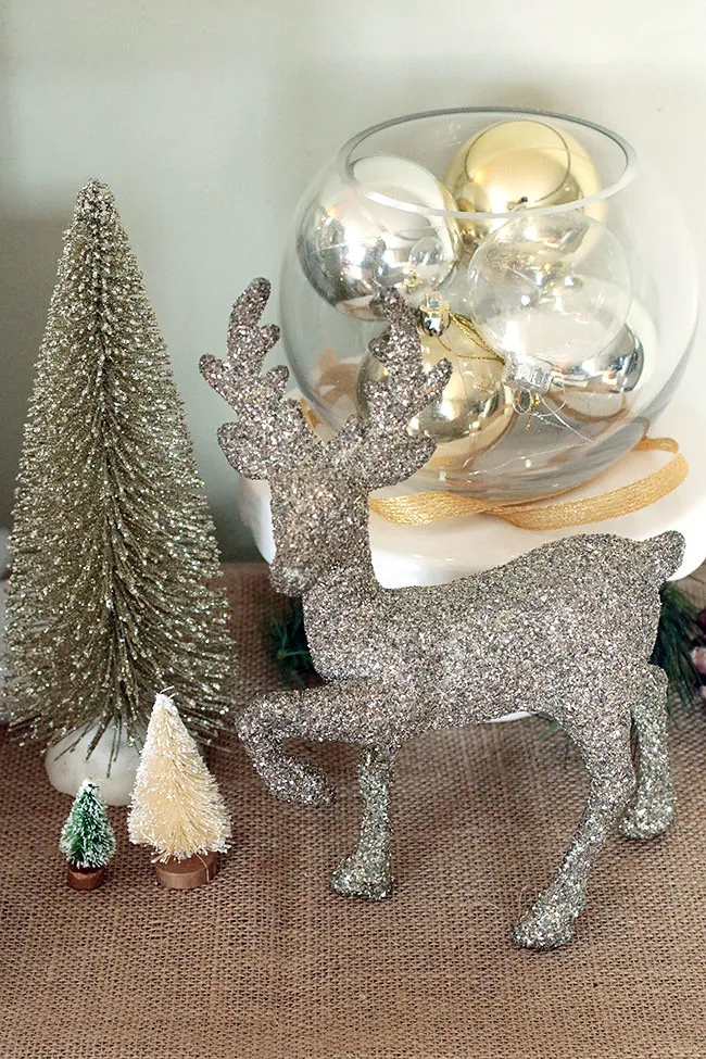 Console Table in Christmas Neutrals with Oriental Trading - Curly Crafty Mom