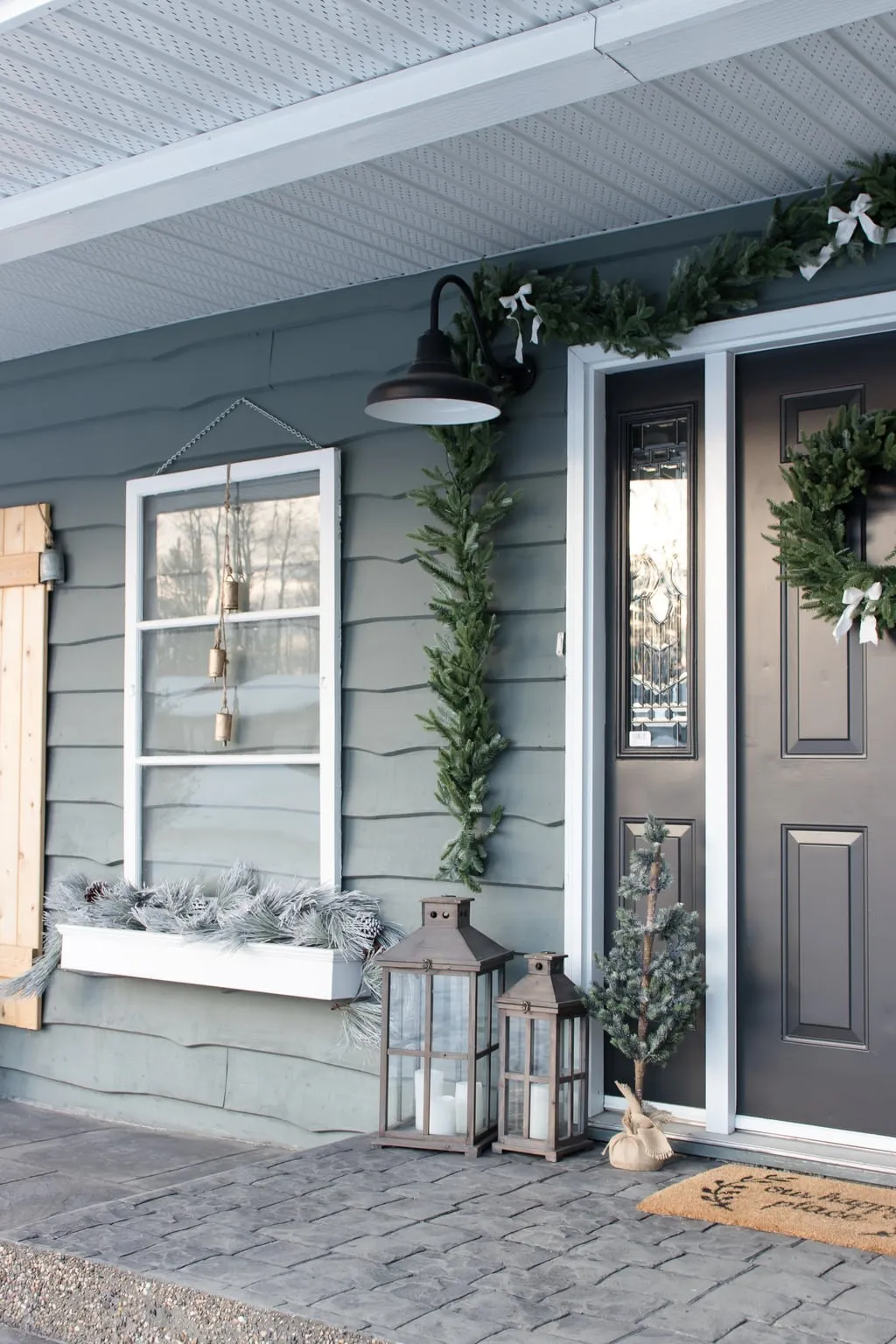 Cozy Farmhouse Christmas Porch - Making it in the Mountains