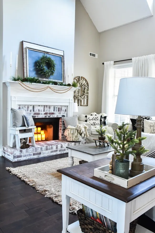 Cozy Neutral Winter Living Room