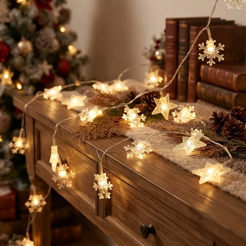 cozy single pack 10 leds snowflake star mixed christmas - Temu Mauritius