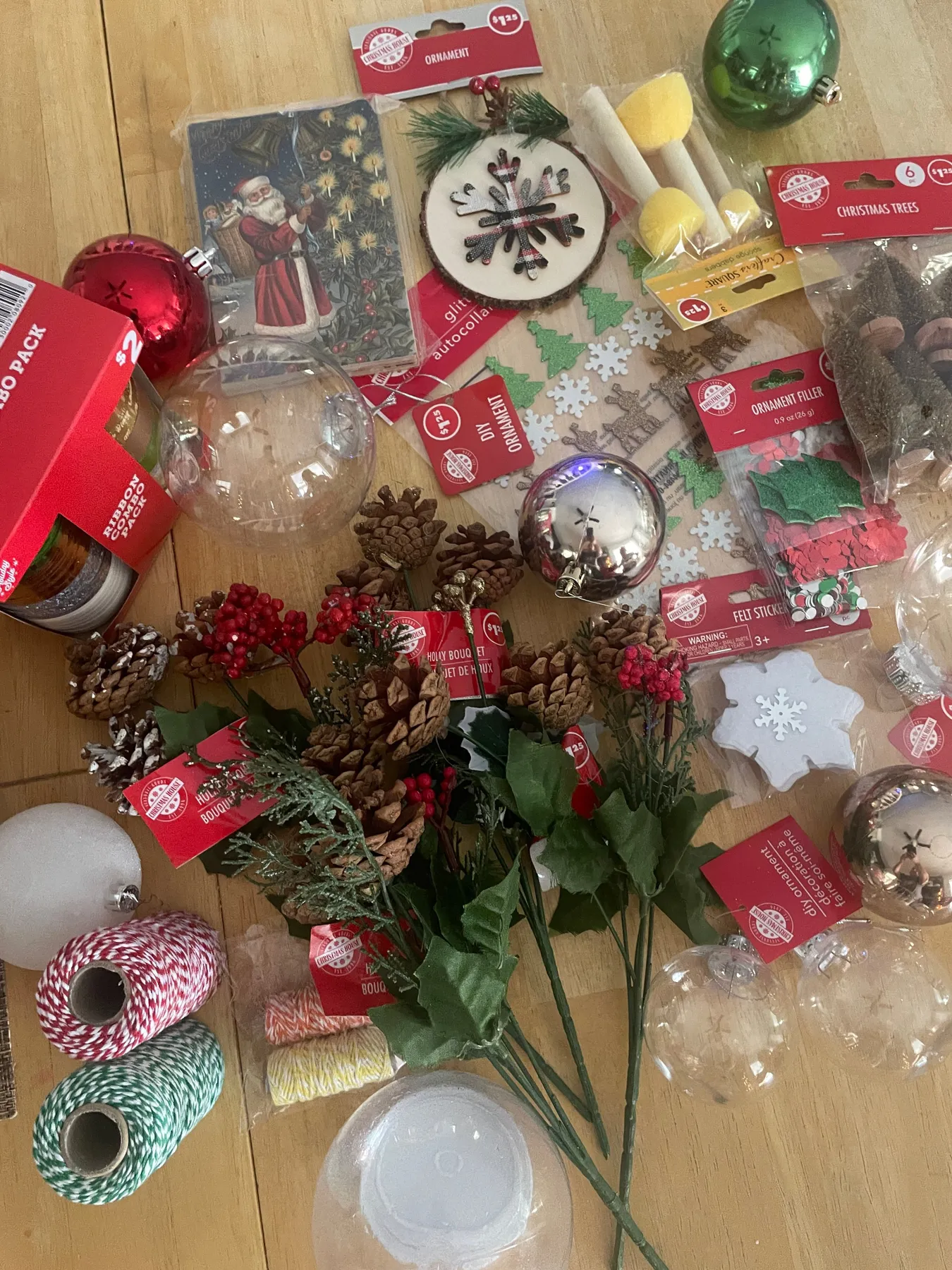 Create a Christmas Centerpiece With Dollar Tree Supplies - House On Austin