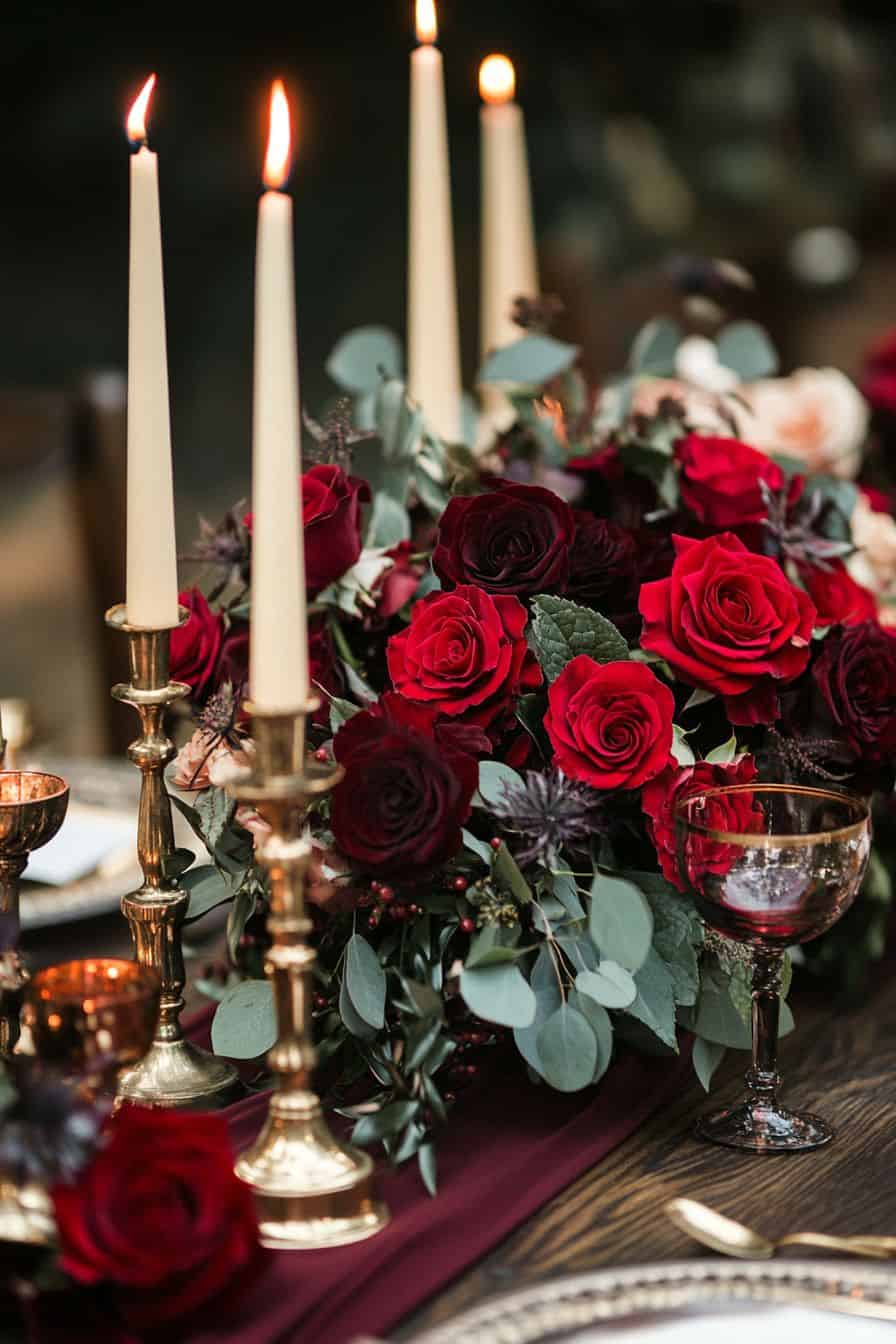 Create Ambience With 24 Stunning Moody Wedding Table Setting • Confetti &  Roses