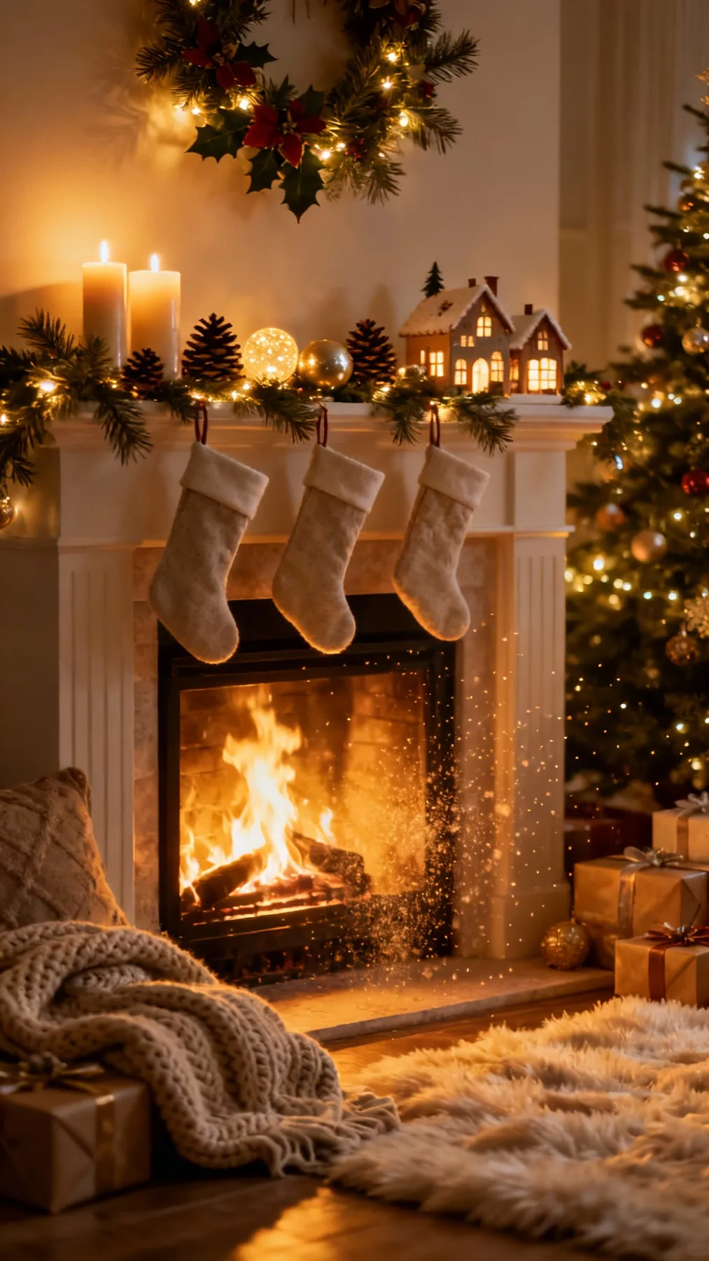 create warm aesthetic christmas wallpaper | Leonardo.Ai
