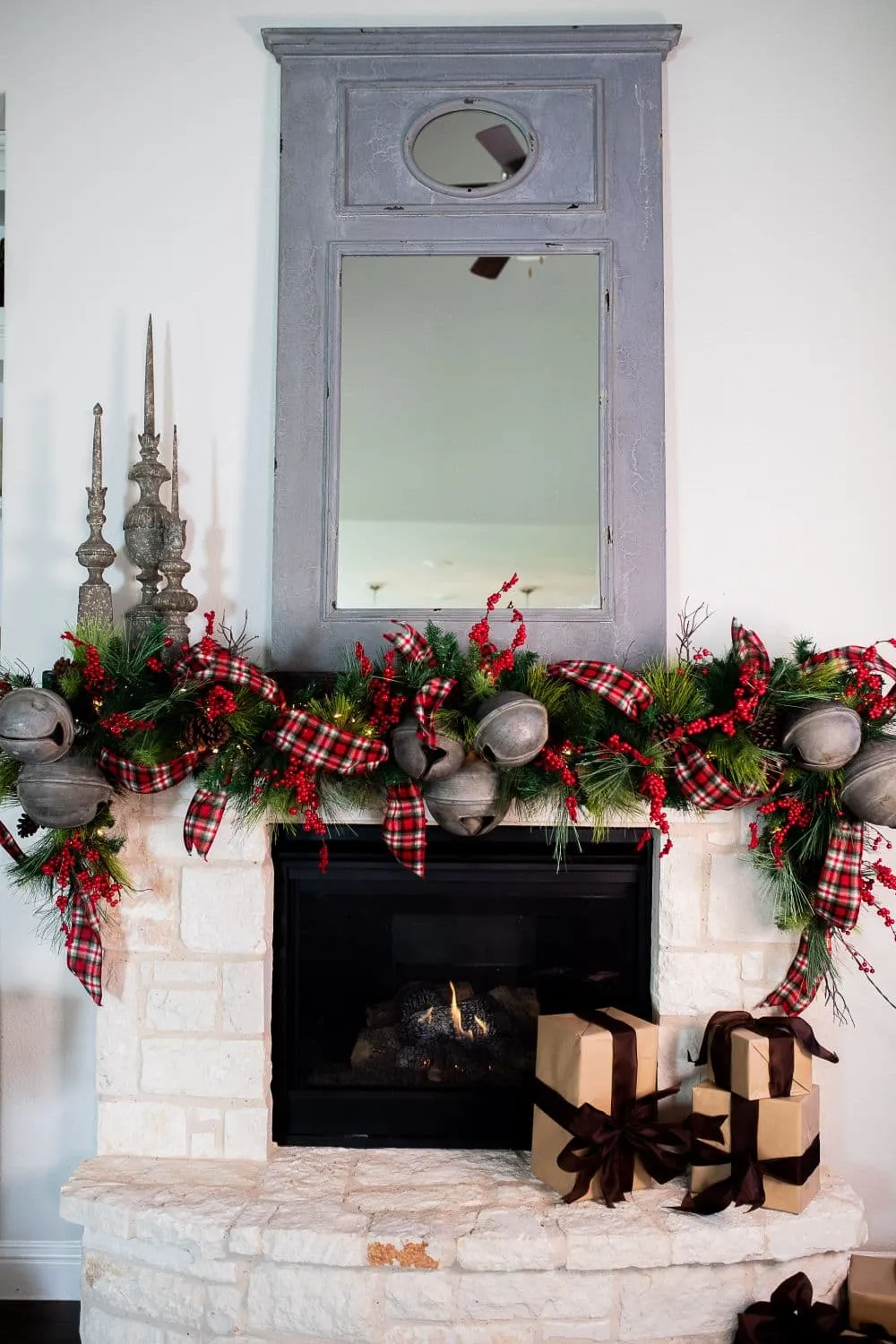 Creating a Farmhouse Mantle with Christmas Bell Garland - Decorator's Warehouse