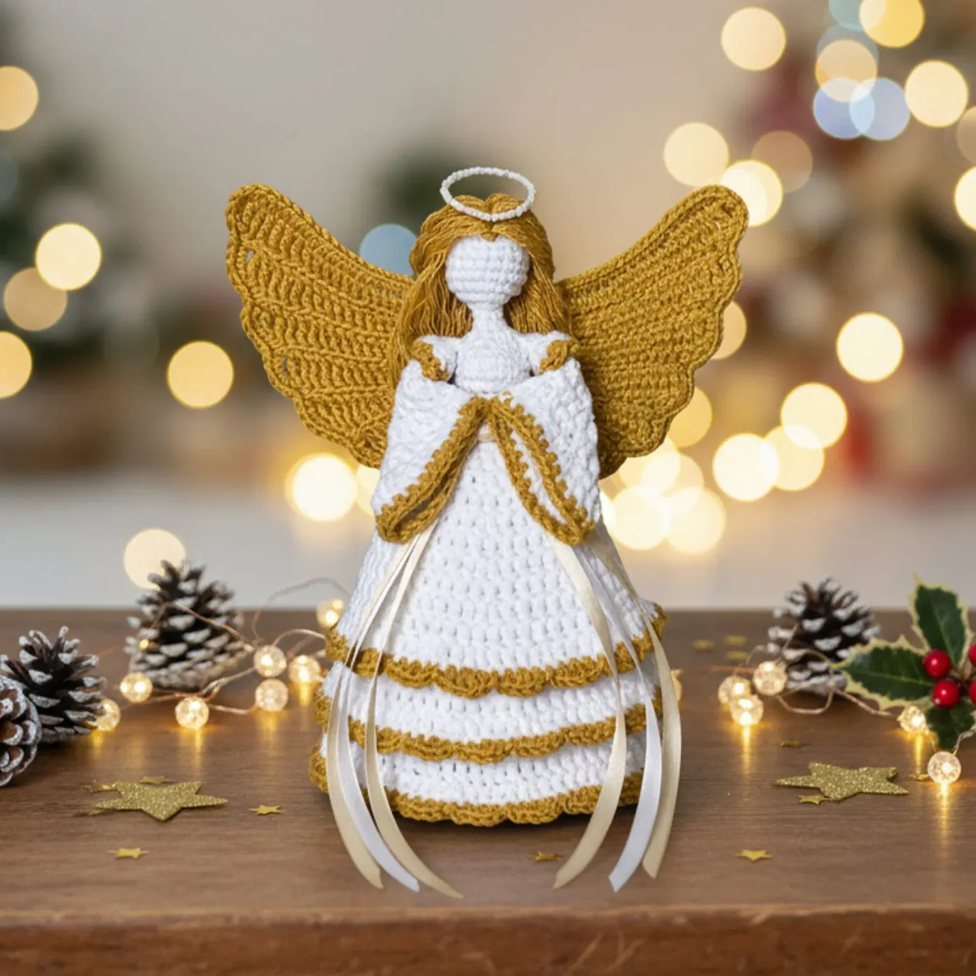 Crochet Christmas Angel Pattern – DIY Holiday Decor (English PDF) -  DailyDoll Shop