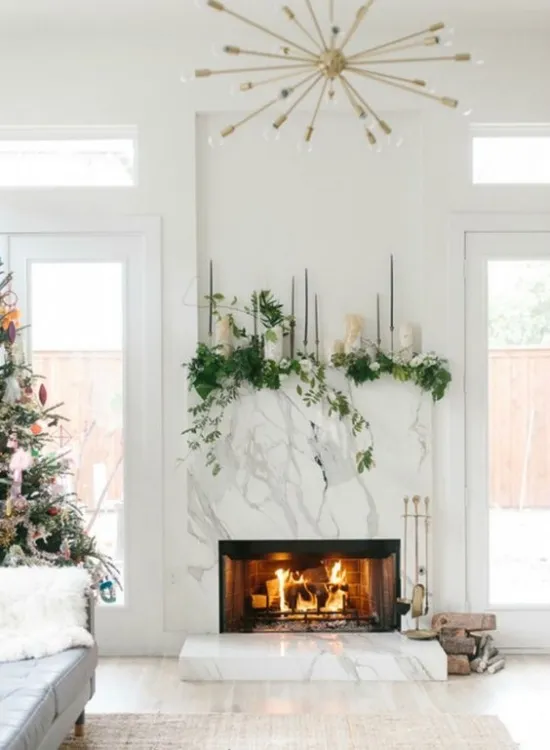 Decorate Your Fireplace for Christmas - Elena Arsenoglou Interior Designer  - Έλενα Αρσένογλου Διακοσμήτρια