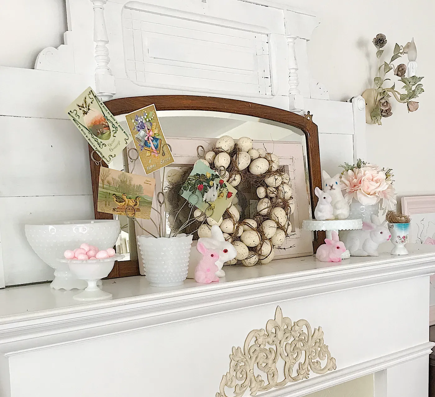 Decorating the mantel for Spring – The Hydrangea Farmhouse