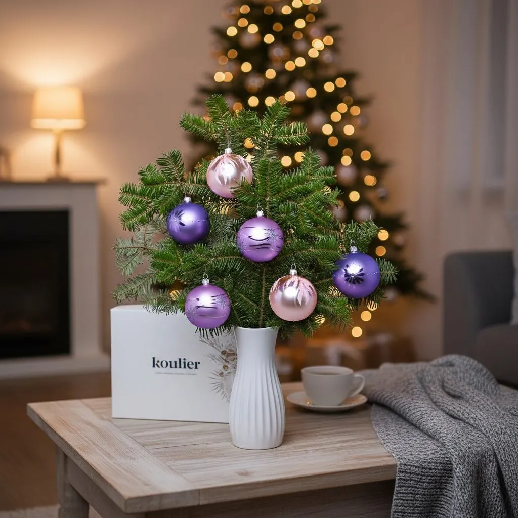 Decoration Glass Balls, 6 pcs. set, 10 cm, Basic Lilac, Czech Christmas  decorations KOULIER - Koulier - by Manufacturers or popular decors -  Koulier, Bohemian Christmas decorations, Crystal and glas