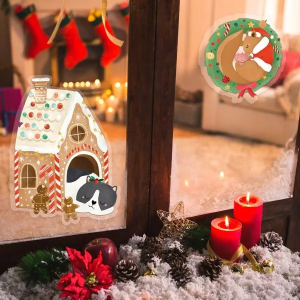 Decorative Christmas cling stickers for your windows｜Removable