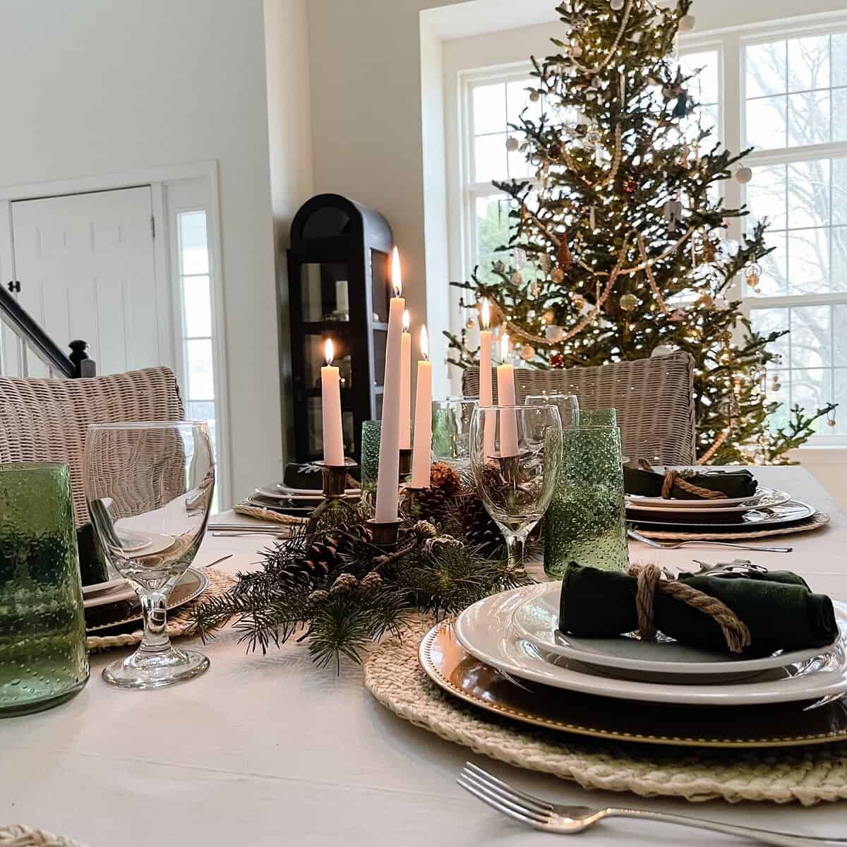 Designing a Thrifted Christmas Tablescape - Pure Happy Home