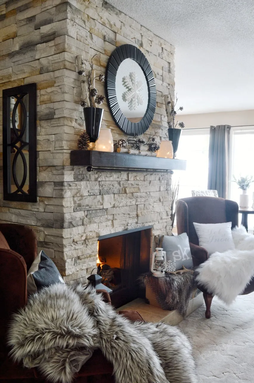 Dining Delight: Winter Fireplace Decor