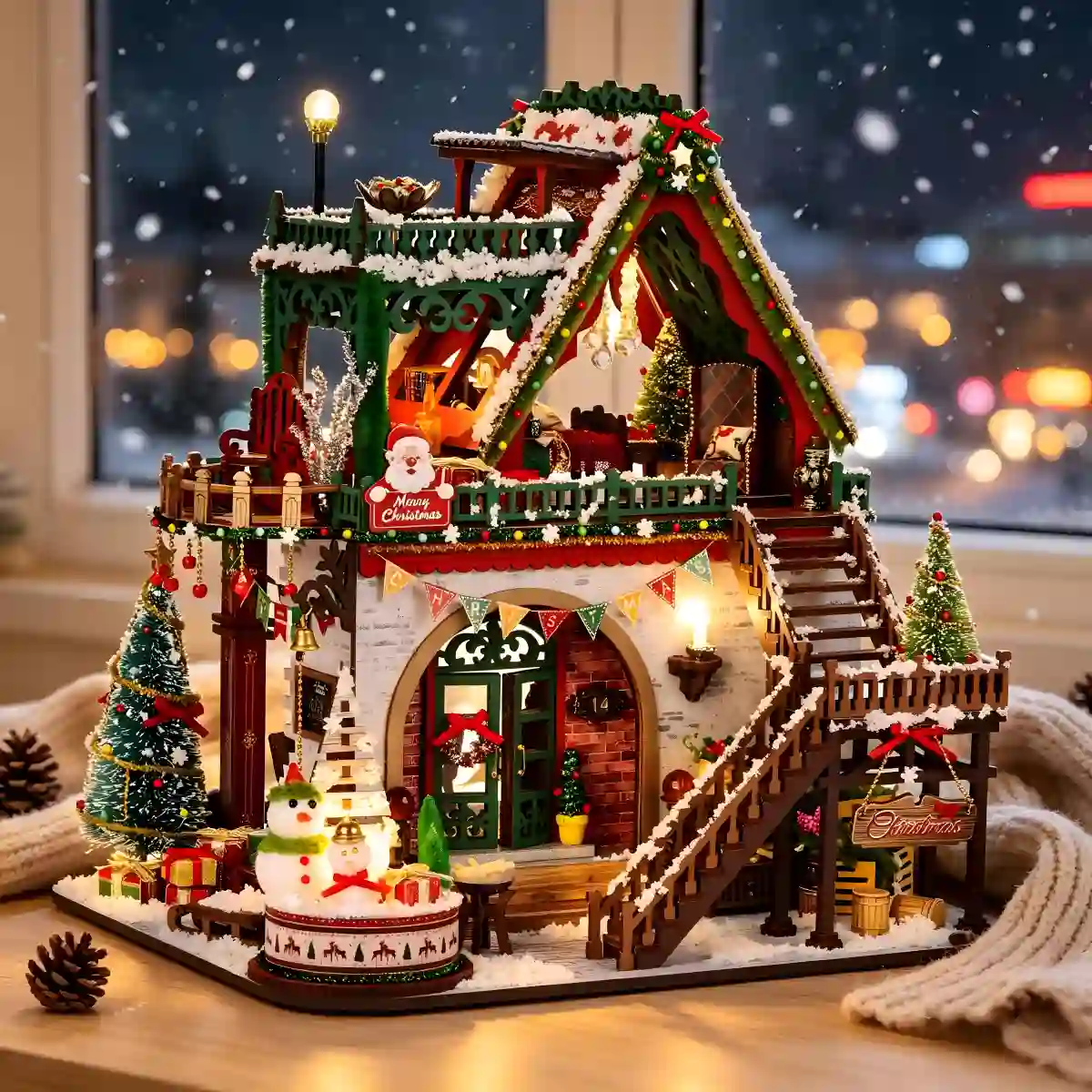 Diy Christmas House Christmas Village Log Cabin DIY Christmas Village  Twinspiration