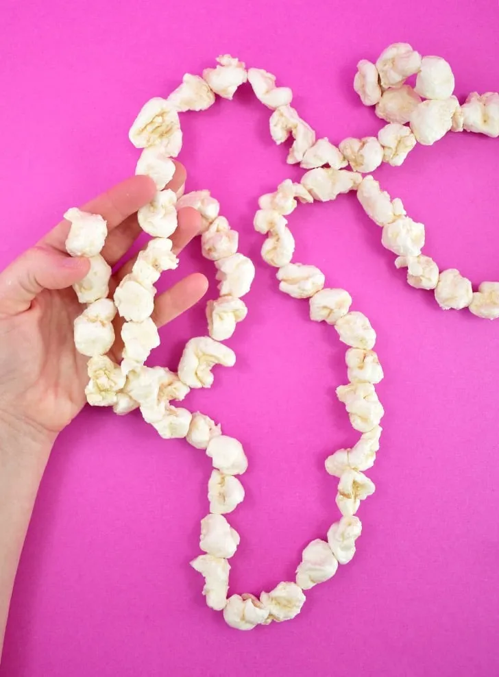 DIY Faux Popcorn Garland ⋆ Dream a Little Bigger