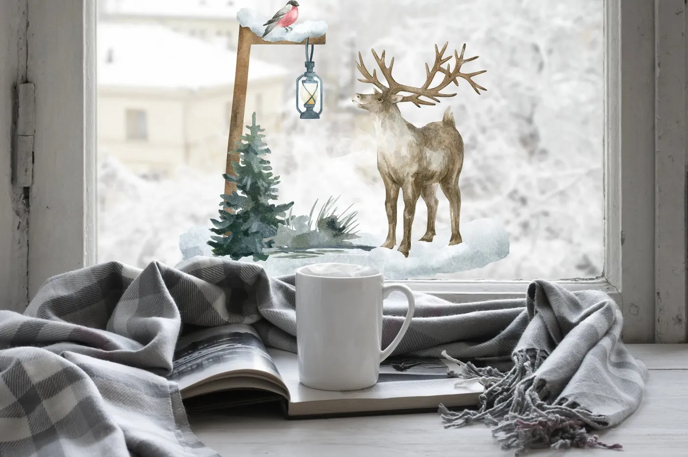 Double-Sided Reusable Reindeer Christmas Window Sticker - Creative – Creative Windows