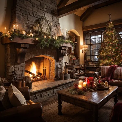 Download Cozy Holiday Fireplace Image - Fireplace, Christmas, Cozy |  StockCake