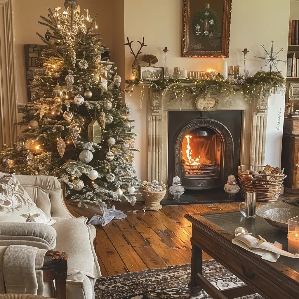 Download Cozy holiday interior Image - Christmas, Fireplace, Cozy |  StockCake