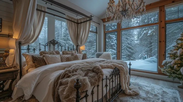 Download Cozy Winter Bedroom Image - Bedroom, Winter, Cozy | StockCake