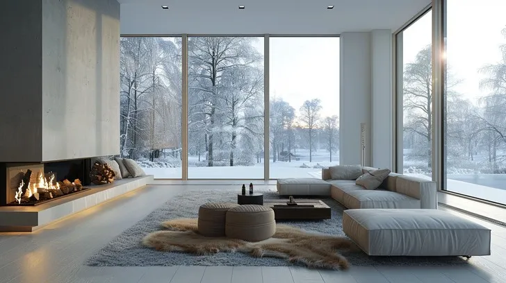 Download Cozy Winter Interior Image - Interior, Winter, Fireplace |  StockCake