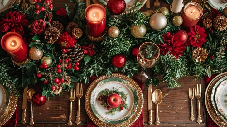 Download Festive Dinner Setting Image - Christmas, Holiday, Table | StockCake