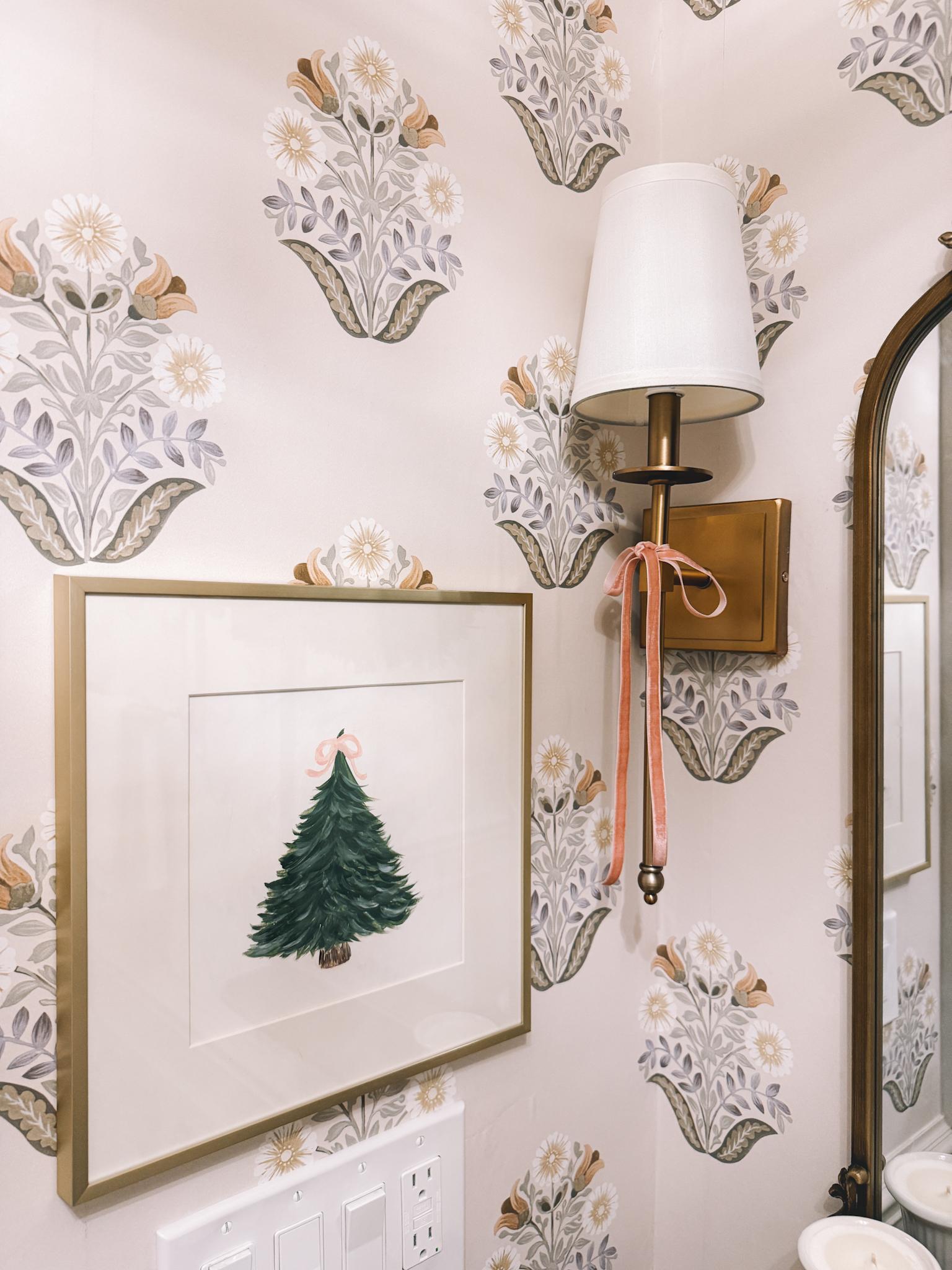Dressing up the Powder Room for the Holidays