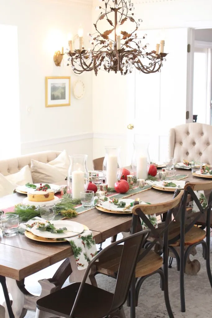 Elegant Christmas Tablescape With Pomegranates | My Life From Home