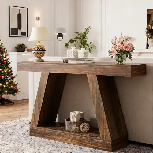 farmhouse console table, 55 'sofa table with storage | Shop Trends | Temu