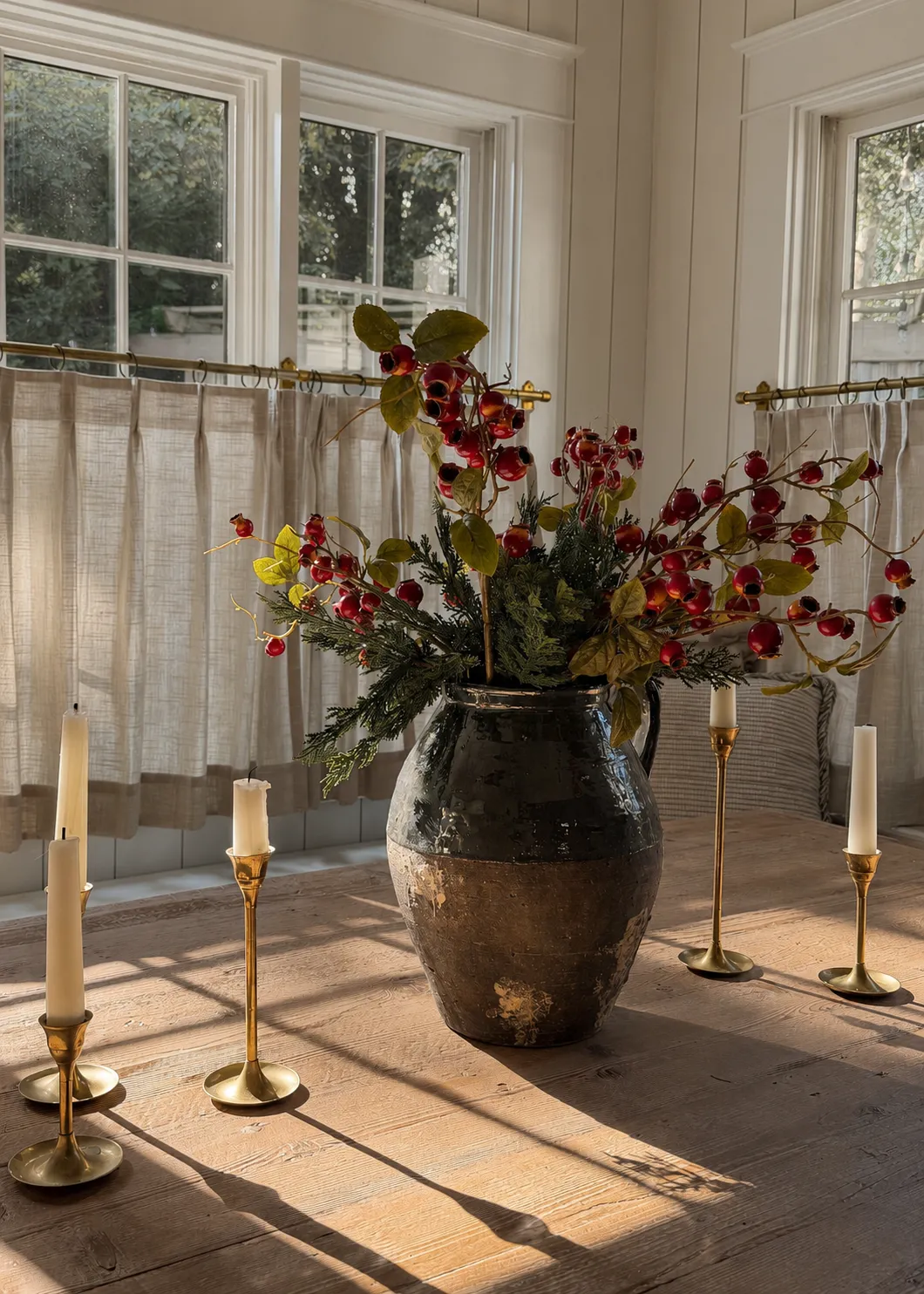 Faux Crabapple Berry Branch | Artificial Fall Stems | Afloral