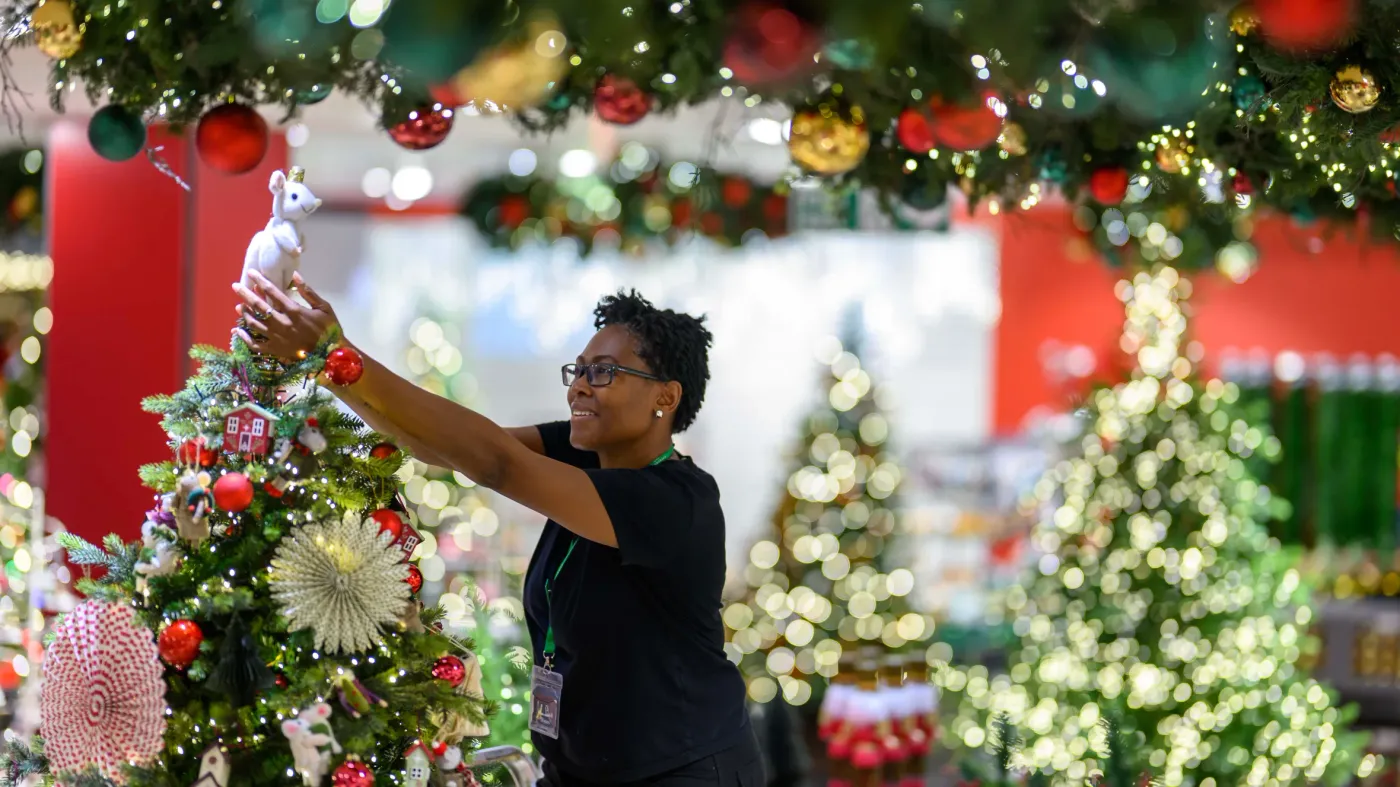 Faux foliage and pop star baubles are bestsellers for Christmas
