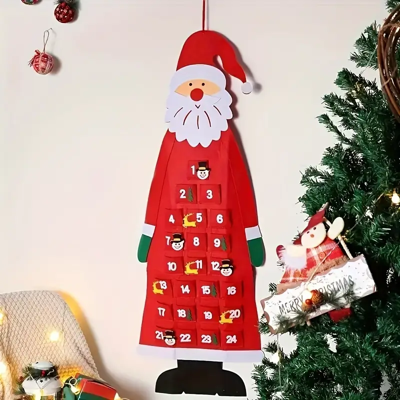 felt wall mounted christmas tree decoration advent calendar - Temu Bahrain