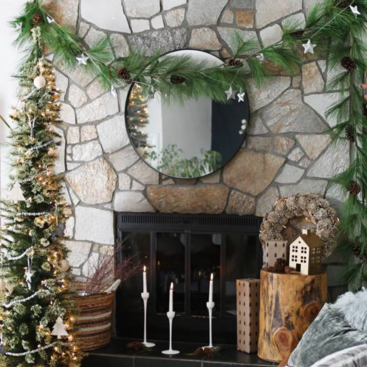 Fireplace Christmas Decor Deals No Mantel / Wholesale A Moment In Time For  My No-mantle