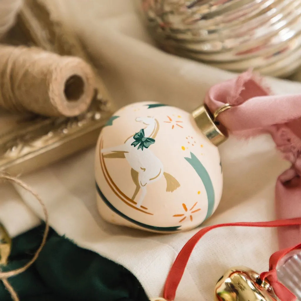 First Ride Hand Painted Ornament - Larissa Ann Fine Art