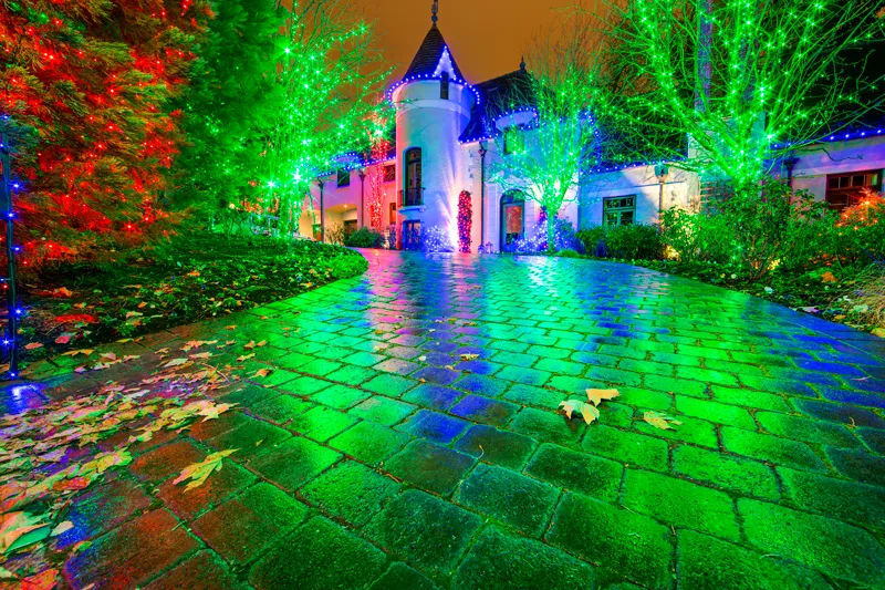 for a season that's bright, deck the halls with LED Christmas lights
