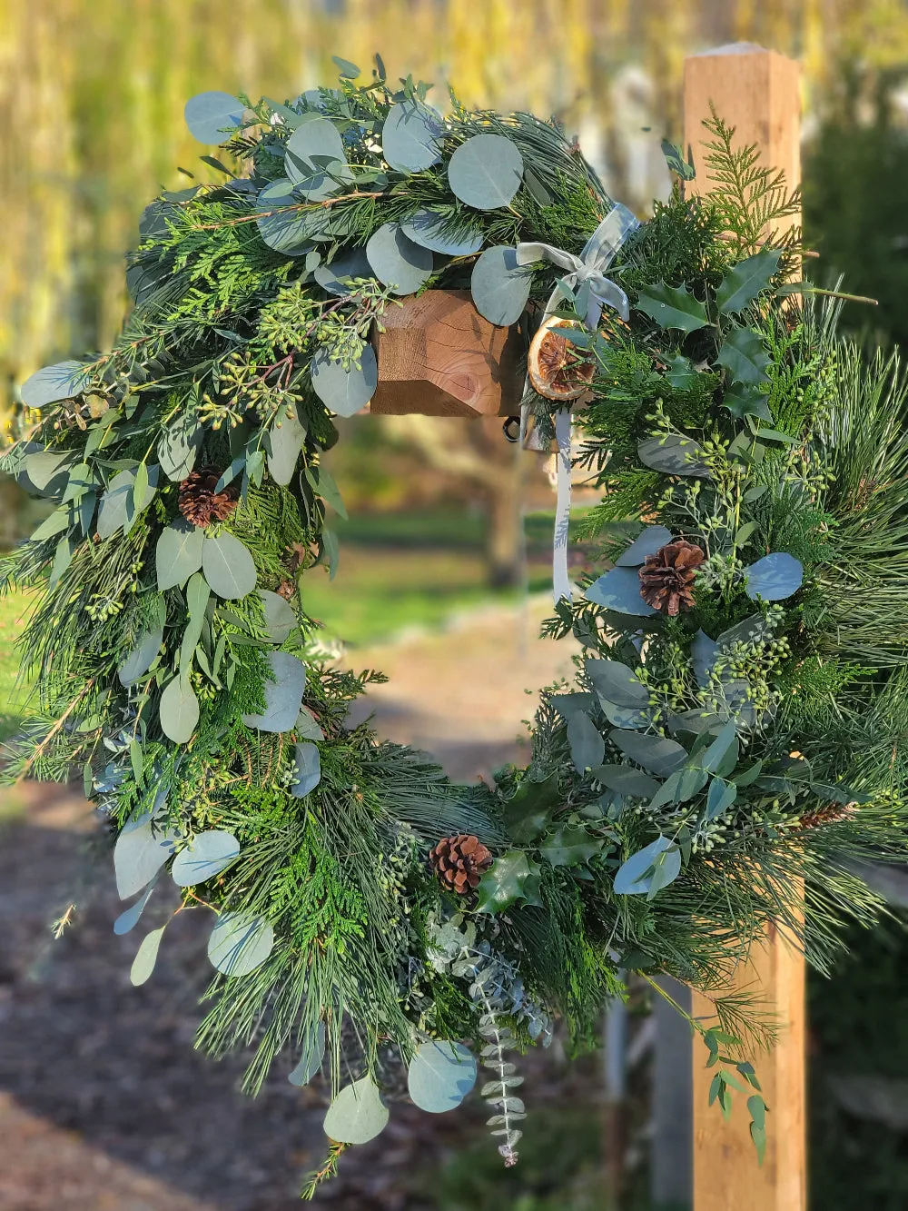 Fresh Winter Wreath – ROOKIE BLOOMS FLOWER FARM