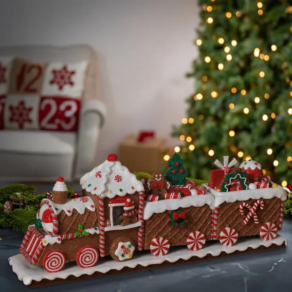 Gerson 19.5 in. Clay Dough Gingerbread Train Holiday Decor - 2597330EC |  Blain's Farm & Fleet