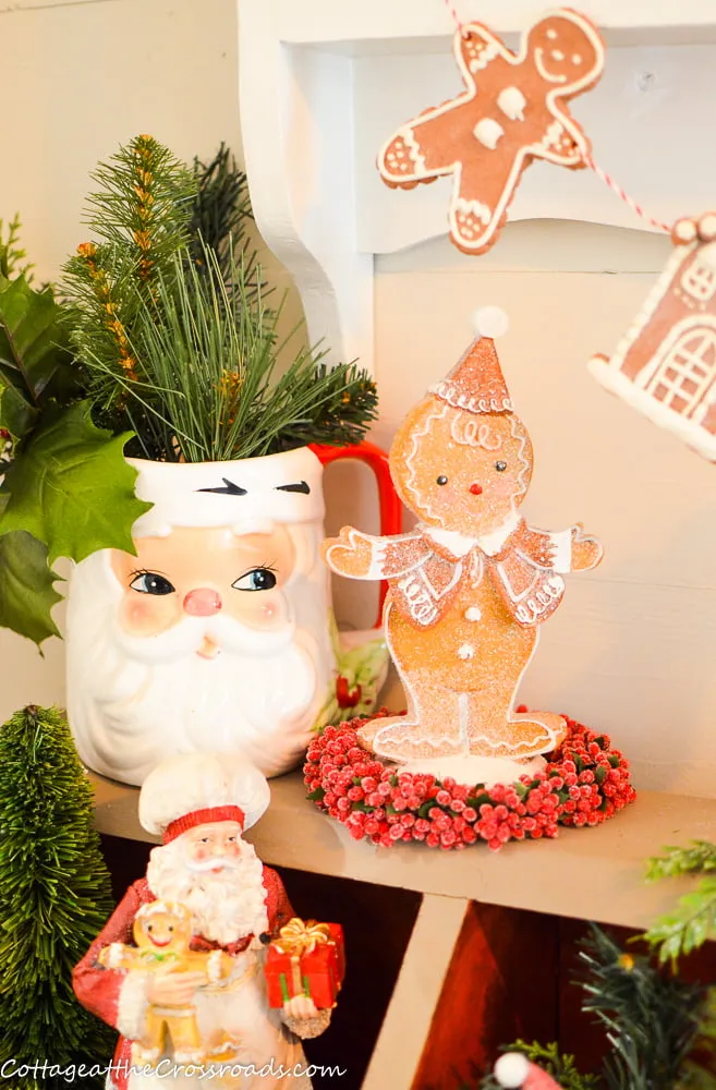Gingerbread Decorations in our Mudroom - Cottage at the Crossroads