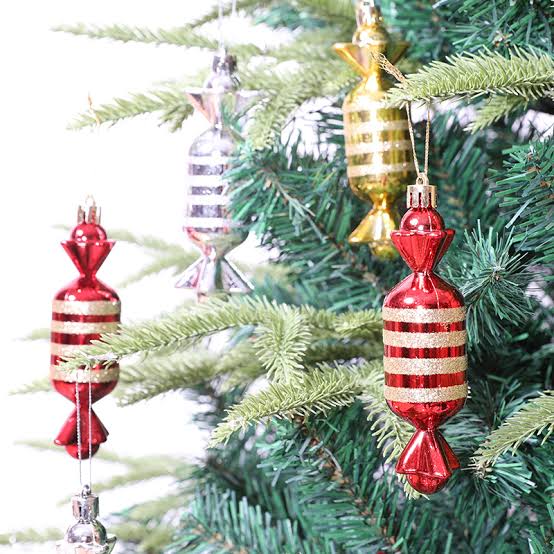 Glittery Candy Christmas Tree Decorations (6pcs) - Life Changing Products