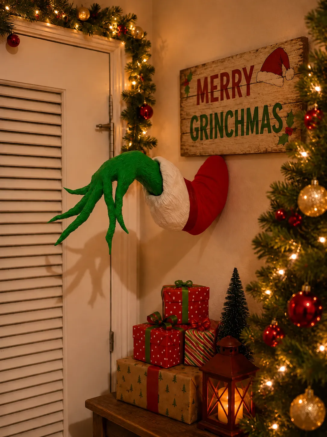 🎄 Grinch Christmas Steal Ball Wall Hand Decor ✨ – DiyOutfit