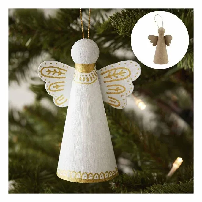 Hobbycraft Mache Hanging Angel Decoration 12cm | Cheap Christmas Crafts for  Kids Store
