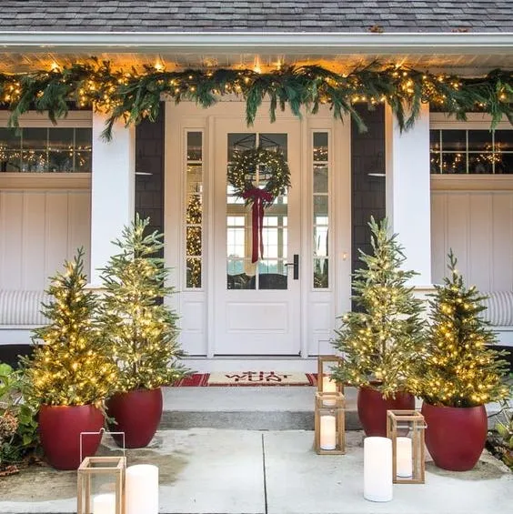 Holiday Decor Front Gate Christmas Tree Simple Steps To Festive Elegance On Your Christmas Front Porch
