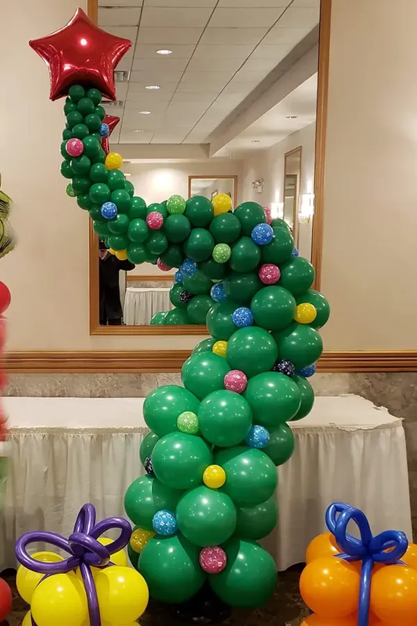 Holiday Themed Balloon Decor