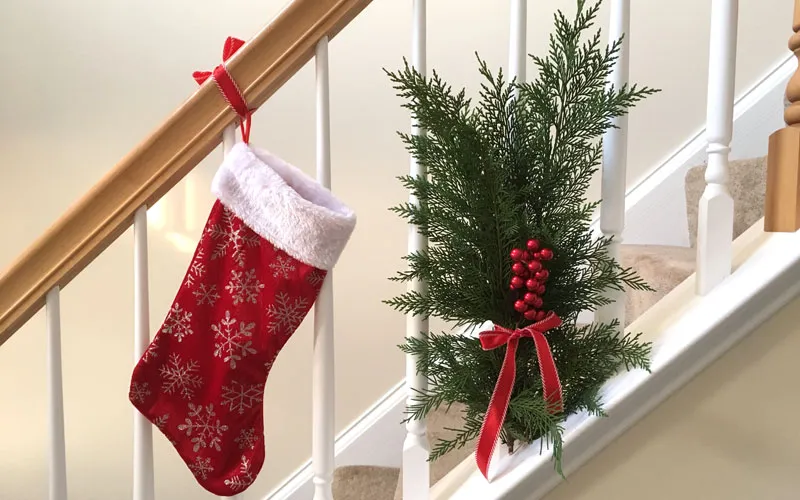 How to Decorate your Stairs for Christmas